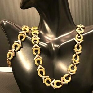 Gold-Tone Necklace & Bracelet Set